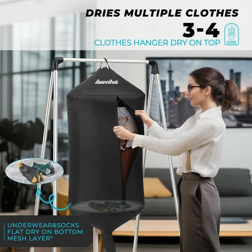 Miniatura 2 de Secadora de ropa portátil – Secadora de ropa de viaje – Ideal para pequeñas cargas de prendas ligeras, además de artículos pequeños como ropa
