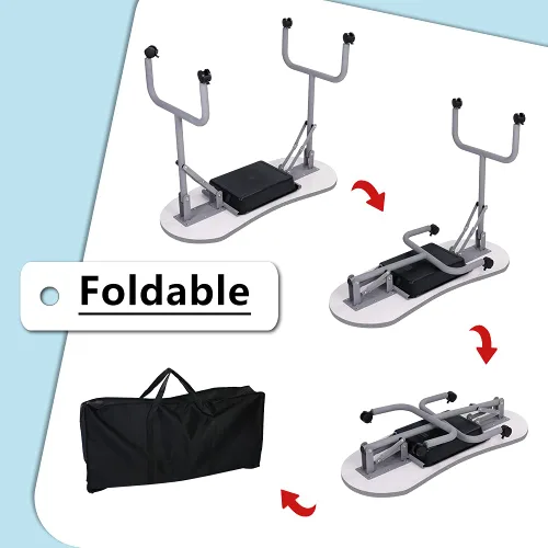 Miniatura 5 de AGESISI Mesa de manicura portátil plegable para uñas con cajón grande, mesa de tecnología de uñas para sala de trabajo, estación de trabajo, Negro
