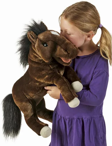 Miniatura 3 de Folkmanis Marioneta de mano de caballo, marrón, negro, blanquecino