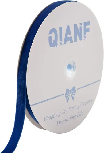 Miniatura 60 de QIANF Cinta de terciopelo, carrete de 1 1/2 pulgadas por 25 yardas (rojo)