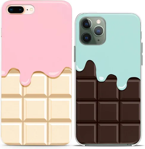 Miniatura 16 de Fundas a juego para parejas compatibles con iPhone 15 14 13 12 11 Pro Max Mini Xs 6s 8 Plus 7 Xr 10 SE 5 papas fritas transparente comida chatarra