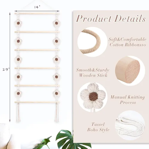 Miniatura 2 de SNOWSTAR Organizador de Pinzas de Pelo con Flor, Soporte Colgante para Pinzas de Pelo y Almacenamiento para Mujeres y Niñas, Perchero para Pinzas