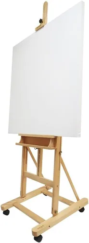 Miniatura 5 de Mont Marte Caballete de pintura Caballete grande para pintar, caballete de estudio con ruedas de madera de haya