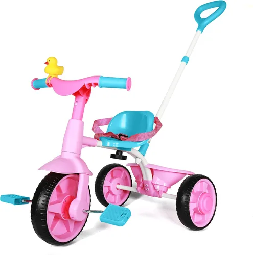 Miniatura 7 de KRIDDO - Triciclos 2 en 1 para niños de 18 meses a 3 años, ruedas EVA mejoradas, ideal para regalo para niños de 2 a 3 años, con mango de empuje