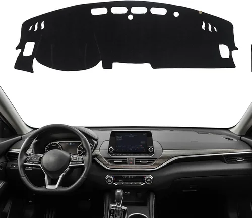 Miniatura 27 de Alfombrilla Protectora para Salpicadero Compatible con Nissan Altima 2012-2007 (Código de Cuerpo L32, Sin Modelos HUD), Alfombrilla Antirreflejos
