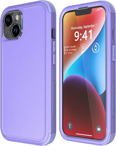 Miniatura 11 de Diverbox Funda para iPhone 14 [a prueba de golpes] [a prueba de caídas] [protector de pantalla de vidrio templado], funda de protección resistente