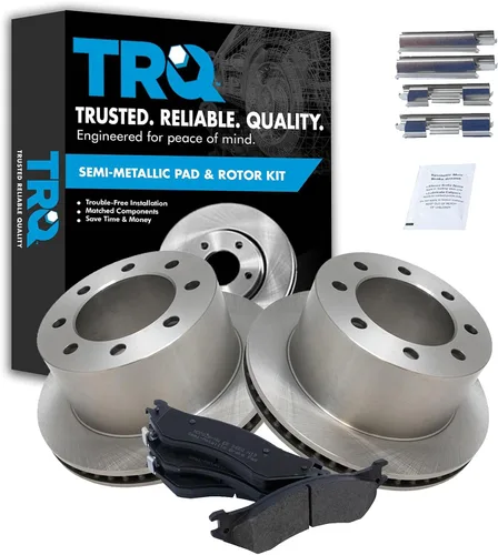Miniatura 93 de TRQ Juego de pastillas de freno semimetálicas traseras y rotores compatibles con Chevrolet Trailblazer 02-06 Trailblazer EXT 04-06 SSR 02-07 GMC