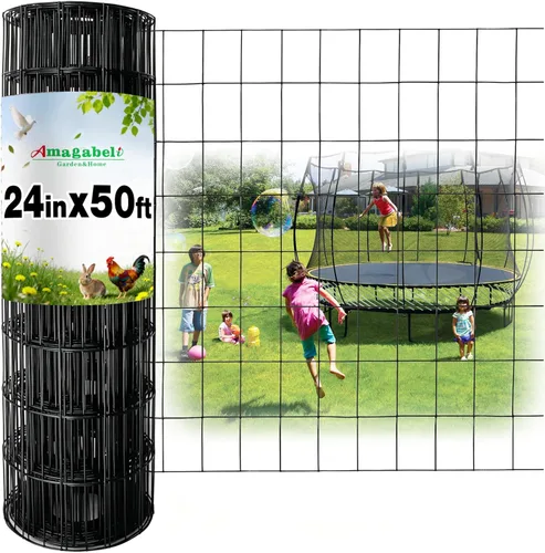 Miniatura 12 de AMAGABELI GARDEN & HOME Tela de Hardware Negra 1 x 1 pulgada 36 pulgadas x 50 pies Rollo de Malla de Alambre Recubierto de PVC Vinilo 16 Calibre