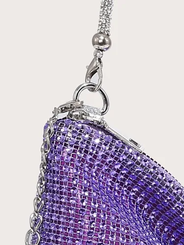 Miniatura 5 de Verdusa Bolso de noche con diamantes de imitación brillantes para mujer