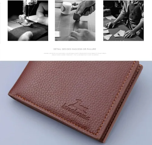 Miniatura 58 de Cartera delgada para hombre con monedero, cartera minimalista con cremallera, carteras plegables para hombre con tarjetero de crédito, cartera