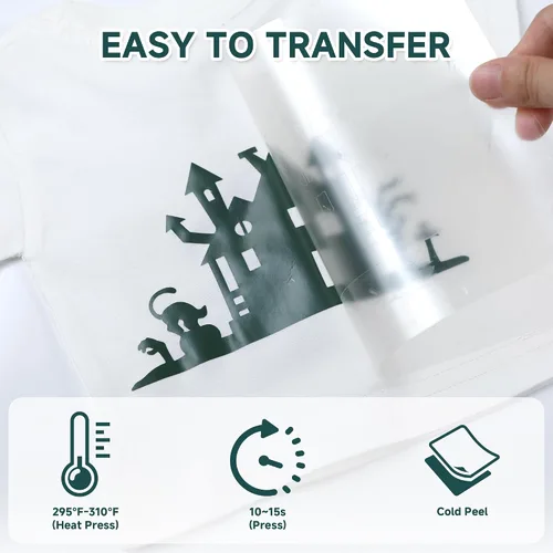 Miniatura 6 de Vinilo HTV para planchar de 12 pulgadas por 20 pies, rollo de transferencia de calor HTV para camisetas, rollo de vinilo fácil de cortar y Verde