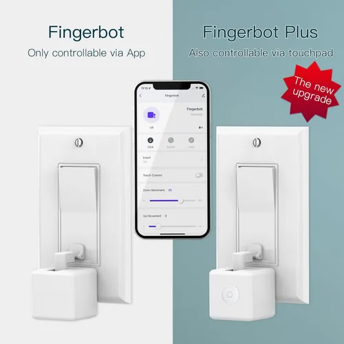 Miniatura 2 de MOES Zigbee Fingerbot Plus, Pulsador de Botón Inteligente Sin Cableado, Actualización con Control Táctil, Compatible con Alexa, Compatible con Tuya