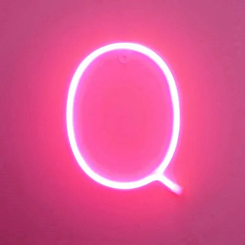 Miniatura 11 de Letrero de neón, letras de neón, letras del alfabeto de neón iluminadas, letras con luces LED, letras de marquesina iluminadas, batería, USB, rosa
