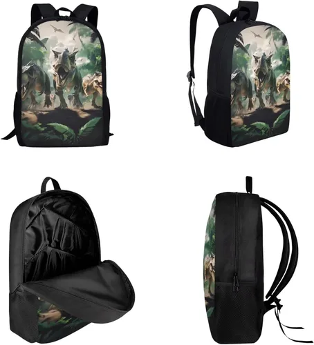 Miniatura 40 de HUGS IDEA Juego de 3 bolsas escolares con aislamiento térmico para el almuerzo, estuche para lápices