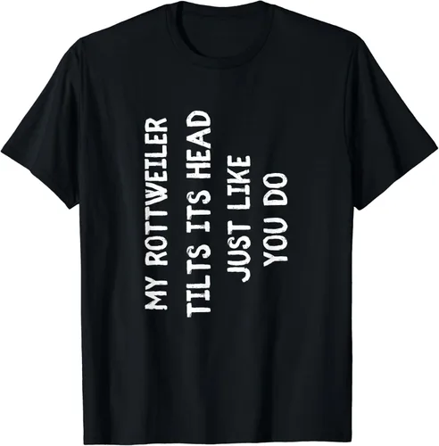 Rottweiler - Camiseta divertida para amantes de los perros, para mujeres, hombres y niños, Negro, S