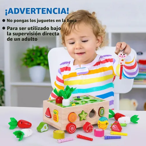 Miniatura 7 de Juguetes Montessori de madera educativos para bebés niños y niñas de 1, 2, 3 años, juguetes de clasificación de formas para el primer cumpleaños