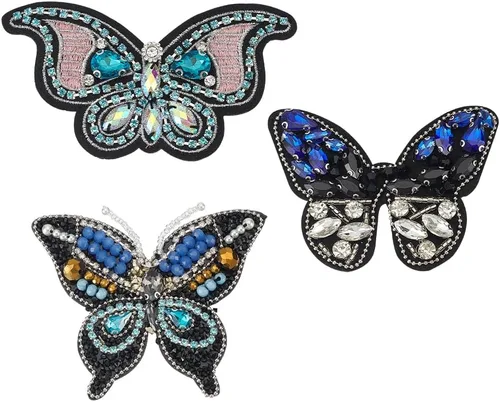 Miniatura 13 de INFUNLY Parches de cuentas de diamantes de imitación de corazón para Halloween, decoraciones rojas de 3 estilos, hechos a mano, parches de cristal