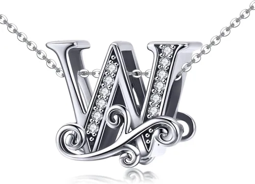 Miniatura 49 de BETTY&SARAH dije de plata esterlina 925 con forma de letra, para pulseras Pandora, letra del alfabeto, joya, regalo para mujer