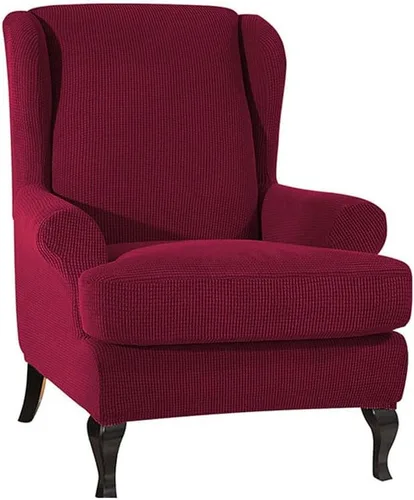 Miniatura 6 de Morbuy Funda para silla Wingback, fundas impermeables para silla con respaldo de ala, fundas elásticas lavables para silla con respaldo de ala