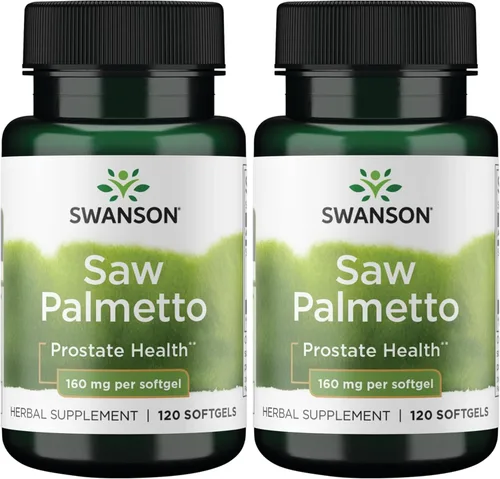 Miniatura 9 de Swanson Saw Palmetto Hombres Próstata Salud Hormona Apoyo Urinario Salud Urinaria 160 Miligramos 120 Sgels