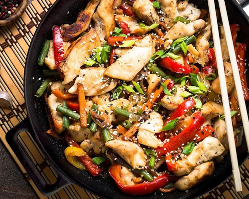 Miniatura 5 de Jim Beam Wok, plancha y sartén de hierro fundido de construcción resistente de 12 pulgadas