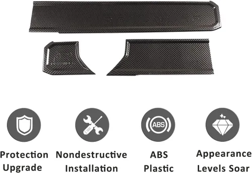 Miniatura 6 de YIWANG Cubierta de panel de decoración de pasajeros de fibra de carbono ABS para Land Rover Defender 90 110 2020-2022 LHD accesorios de automóvil