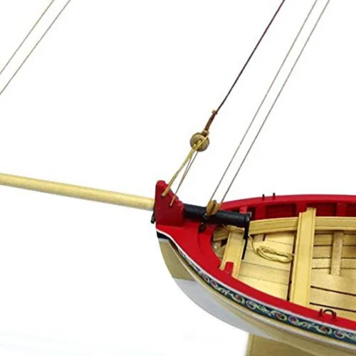 Miniatura 4 de Model Shipways 18th Century Longboat Kit de modelo de madera 1:48 – Nivel principiante a intermedio – Plancha en marco – Kit modelo de barco