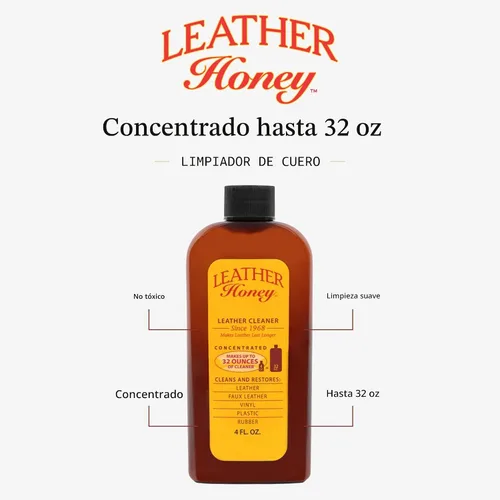 Miniatura 3 de Limpiador de piel de Leather Honey: el mejor limpiador de piel para vinilo y prendas de vestir, muebles, auto, interior, zapatos y accesorios. La