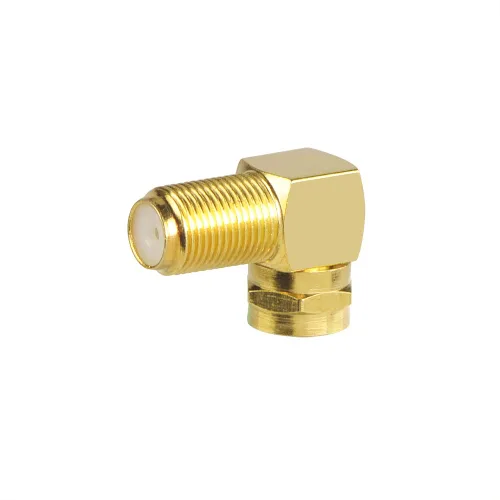 Miniatura 3 de VCE 5-Pack 90 Degree Coaxial Connector, Right Angle F-Type RG6 Male to Female Adapter Gold Plated