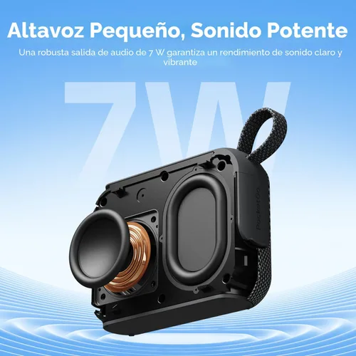 Miniatura 2 de Altavoz portátil Tribit PocketGo con Bluetooth, 20 horas de reproducción, IP68 resistente al agua/polvo, inalámbrico, BT6.0, para la ducha, sonido