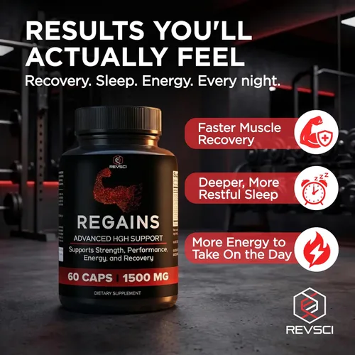 Miniatura 4 de Suplementos HGH para hombres y mujeres - REGAINS paquete de inicio, péptidos anabólicos para el crecimiento muscular, recuperación muscular