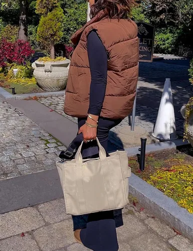 Miniatura 7 de Himosyber Chaleco acolchado para mujer, sin mangas, casual, para invierno, cálido, ligero, con cuello alto