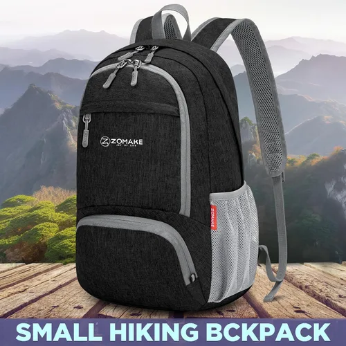 Miniatura 6 de ZOMAKE Mochila plegable ultraligera de 20 litros, pequeñas mochilas plegables para senderismo, resistente al agua, mochila plegable para mujeres