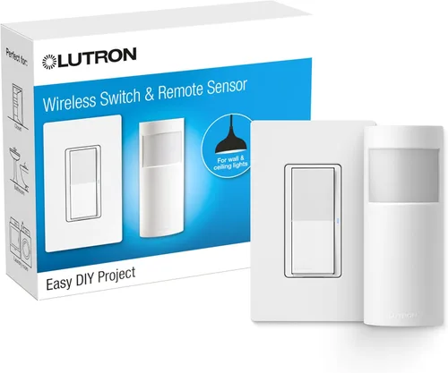 Miniatura 18 de Lutron Maestro Interruptor de luz con sensor de movimiento para interiores para baño, garaje, lavandería, cualquier bombilla, sensor de ocupación