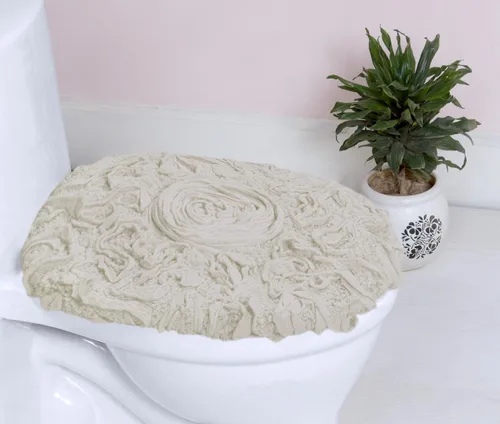 Miniatura 85 de Home Weavers Bell Flower Collection - Tapetes de baño copetudos 100 % algodón, extrasuaves y absorbentes, antideslizantes, lavables a máquina, lino