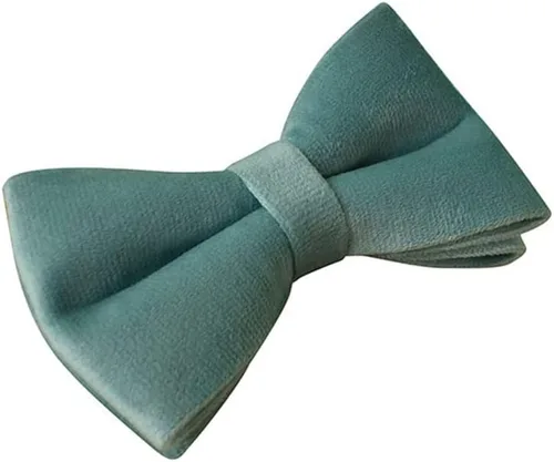 Miniatura 4 de Love Dream Collar de corbatín para perro, Collares de terciopelo para perros con corbatín desmontable y hebilla de metal, Collares de corbatín Verde