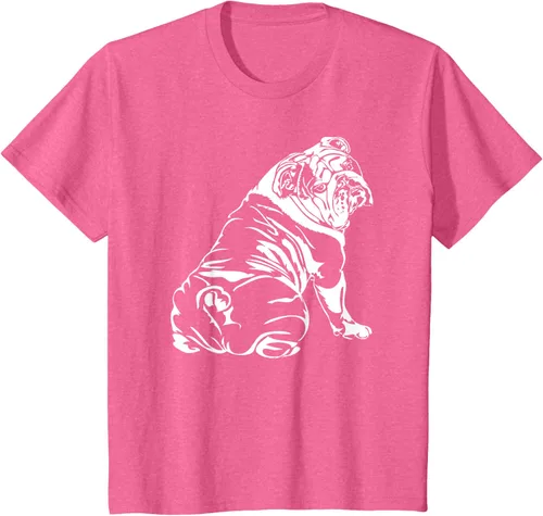 Miniatura 40 de Gracioso Bulldog Inglés playera perro Hund playera regalo, Azul (Heather blue)