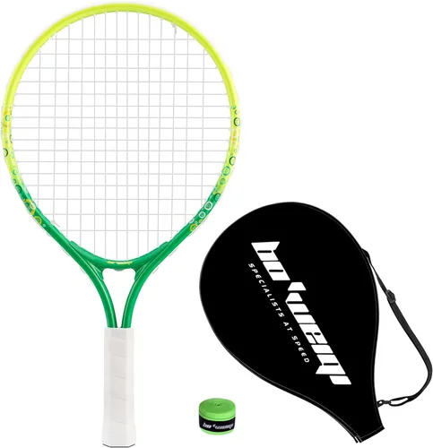 bo'weiqi Raqueta de tenis para niños de 17"-25" para edades de 2-12 años, raqueta de tenis juvenil ligera para niñas y niños, deportes al aire Verde