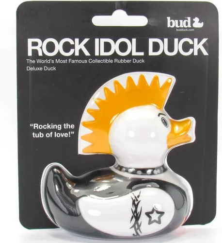 Miniatura 2 de Rock Idol - Juguete de baño de pato de goma de Bud Duck Elegante embalaje de regalo - "Rock the tub of love!" Seguro para niños Coleccionable