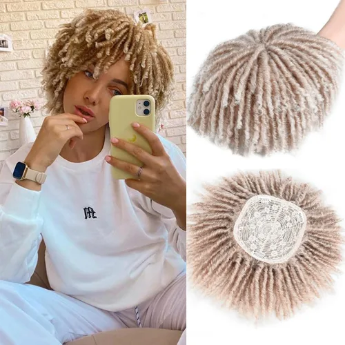 Miniatura 15 de Pelucas de rastas cortas de 6 pulgadas para mujeres y hombres negros con clips, pelucas trenzadas sintéticas con rizos postizos, rizos Afro, rizos