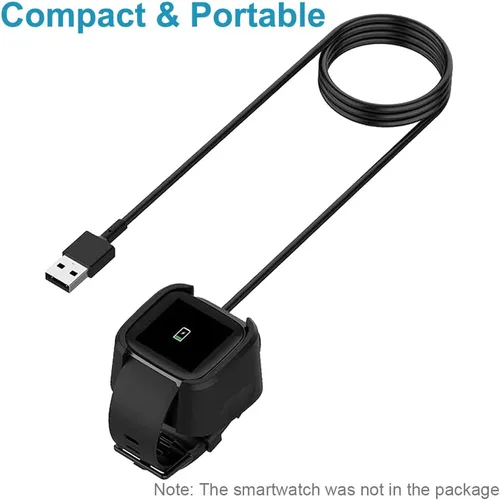 Miniatura 5 de Cargador para Fitbit Versa 2, cable de soporte de carga USB de repuesto para reloj inteligente Fitbit Versa 2