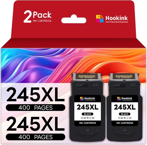 Miniatura 8 de Paquete combinado de repuesto 245XL 246XL para tinta Canon 245 y 246 (negro, tricolor) Uso con impresora Pixma MG2522 TS3122 TS3322 MX490 TR4520