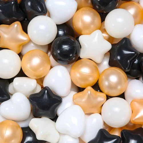 Miniatura 12 de STARBOLO Pelotas de bolas con forma de corazones de estrella para niños pequeños – 50, 100, 200, 500, bolas de juguete de plástico, formas