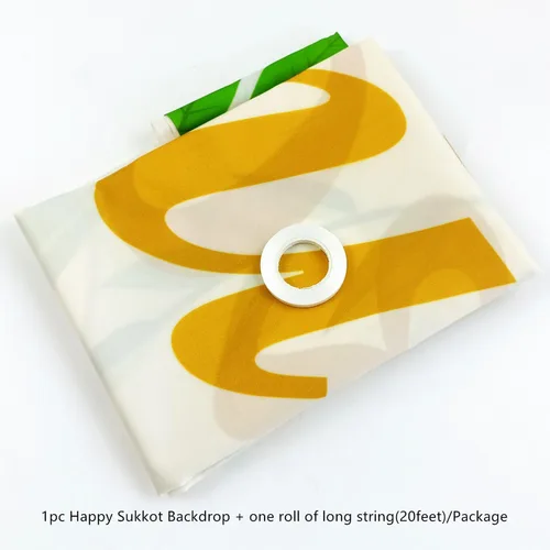 Miniatura 5 de Cartel de fondo de Happy Sukkot con 70.8 x 43.3 pulgadas, pancarta de fondo de Happy Sukkah, fondo de fotografía judía Etrog Lulav para cabina
