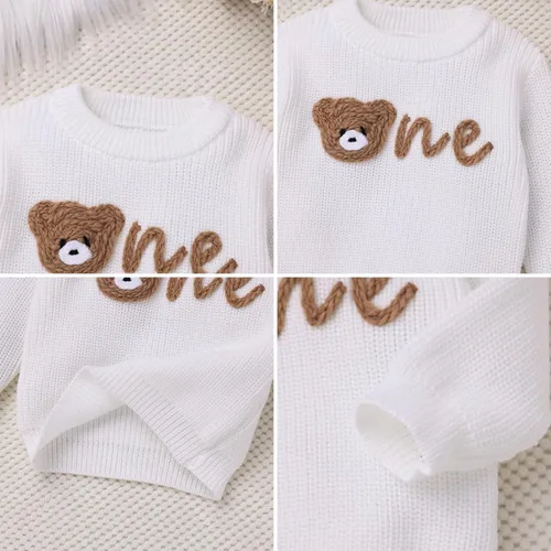 Miniatura 108 de Suéter de primer cumpleaños para bebés y niñas de un año de edad, sesión de fotos, otoño e invierno
