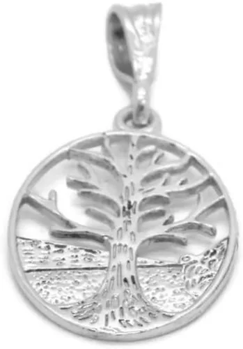 Miniatura 2 de Tree of Life Medallon .925 Sterling Silver