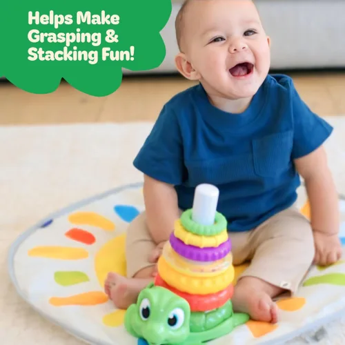 Miniatura 3 de Move2Play Juguetes de apilamiento, incluye 7 anillos únicos, desarrollo Montessori, juguete para bebé, regalo para niños y niñas de 1 año, edades