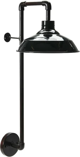 Creative Co-Op Aplique de pared de metal con pantalla redonda Negro