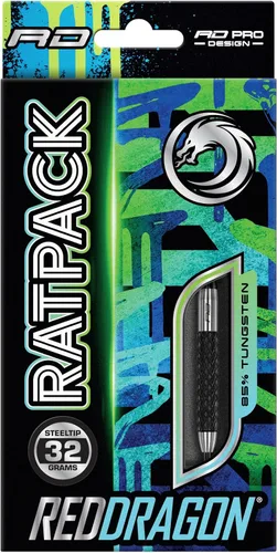 Miniatura 4 de Set de dardos de tungsteno RED Dragon Rat de 26 g, 28 g, 25 g, 30 g, 32 g o 35 g con vuelos y cañas
