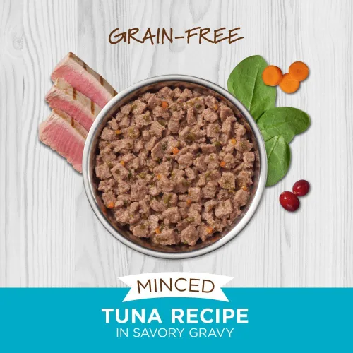 Miniatura 3 de Instinct Receta picada sin granos con atún real, comida húmeda natural para gatos, tazas de 3.5 onzas (caja de 12)